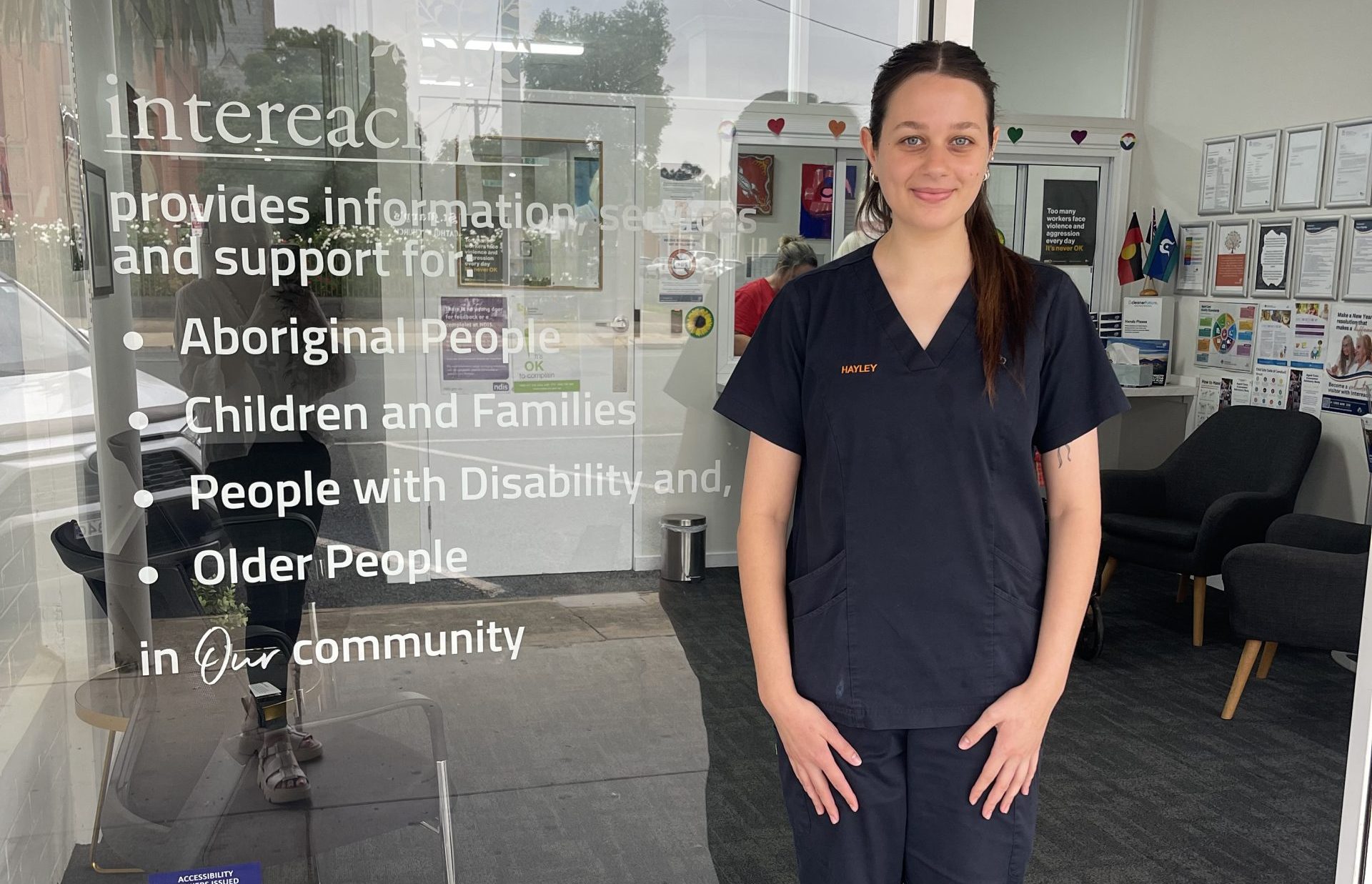 Intereach aged care worker Hayley Ferrinda