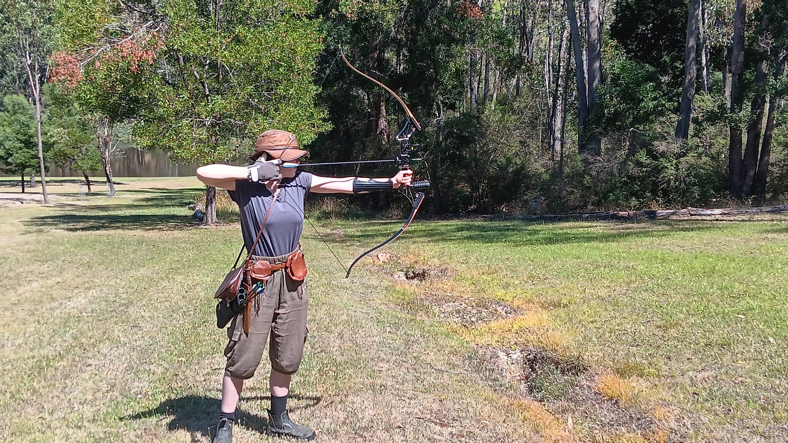 NDIS client Esther Parfett archery